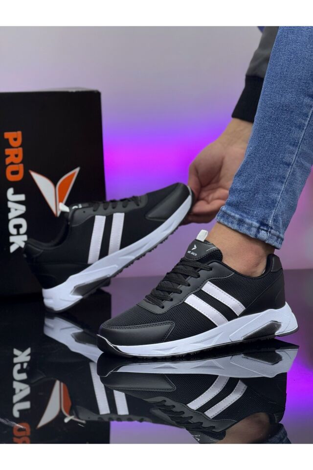 BEYAZ ERKEK GÜNLÜK SNEAKER SPOR AYAKKABI Siyah - 41
