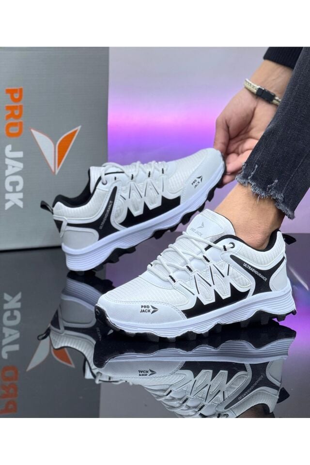Siyah Erkek Günlük Spor Ayakkabı Unisex Beyaz - 44