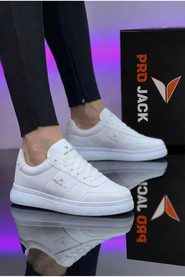 Günlük Ortepedik Sneaker Erkek Spor Ayakkabı - PJ732 Beyaz - 40