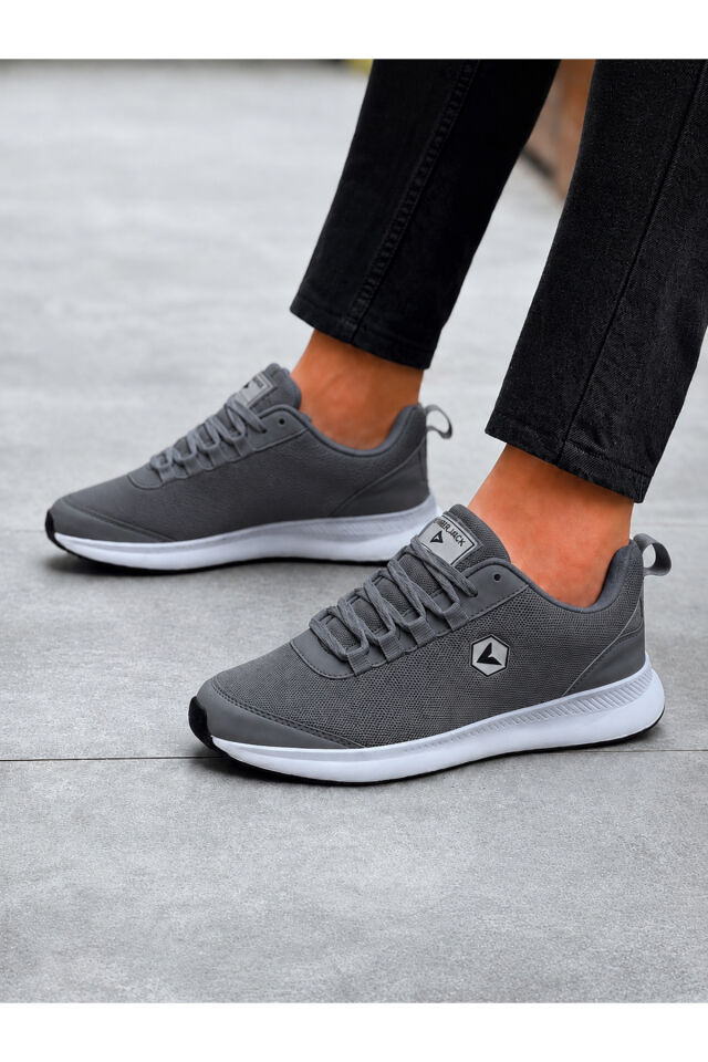 Siyah Bağcıklı Sneaker Koşu Yürüyüş Erkek Spor Ayakkabı