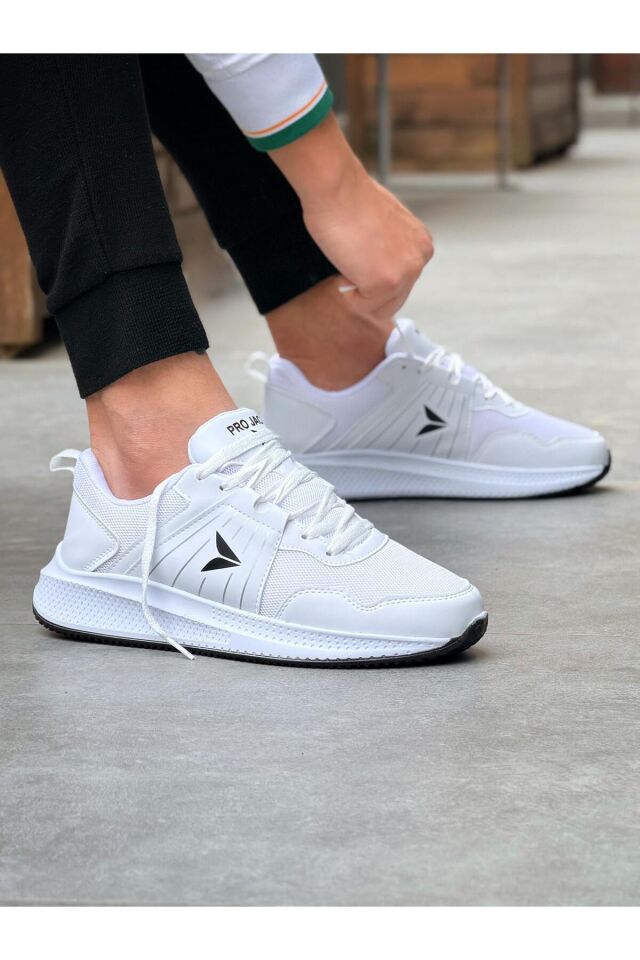 Siyah Bağcıklı Unisex Günlük Hafif Yürüyüş Spor Ayakkabısı - 9688