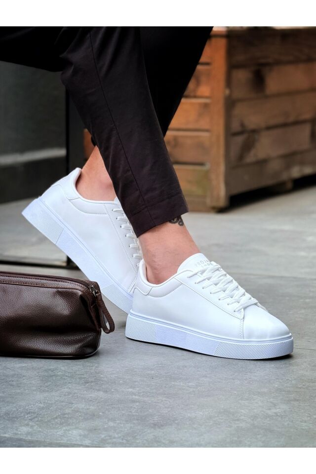 Beyaz Günlük Erkek Sneaker Ayakkabı - 0412 Beyaz - 43